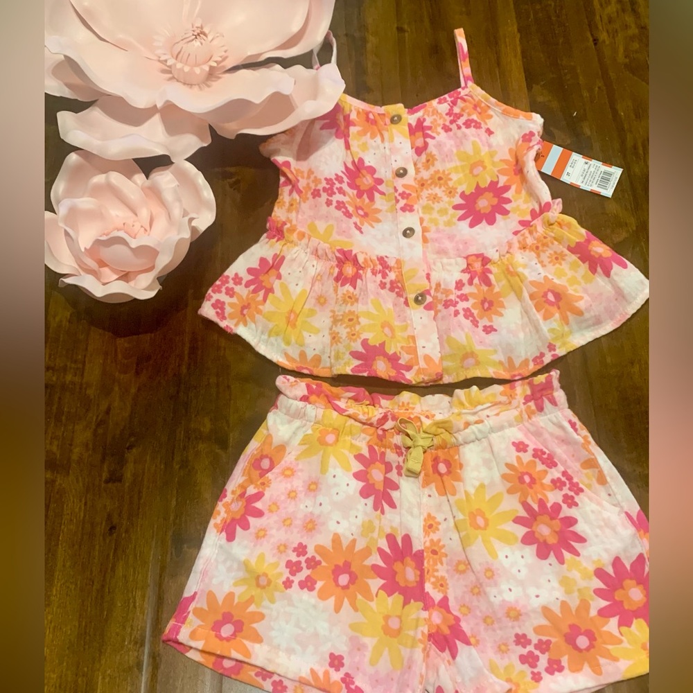🌟NWT Cat & Jack Girls (2pc Set )Size 3T/4T